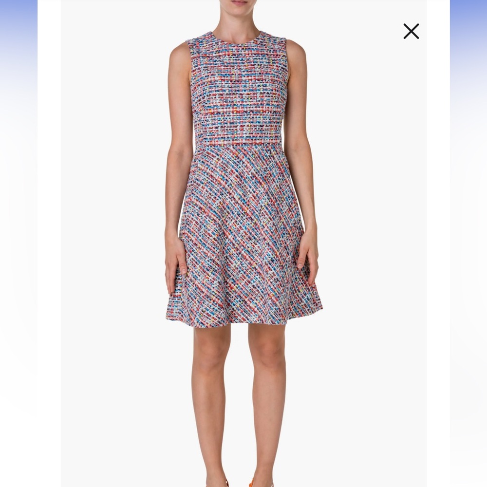 Cotton Tweed Sleeveless A-Line Dress - NWT